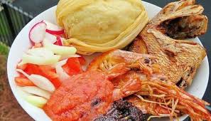 Ga kenkey(Kenkey-2Ball & Green/Red Pepper)